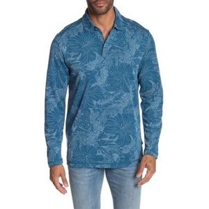 NWOT Tommy Bahama Leafing  Long Sleeve Polo